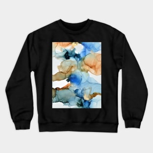 Orange and Blue Abstract Art Crewneck Sweatshirt